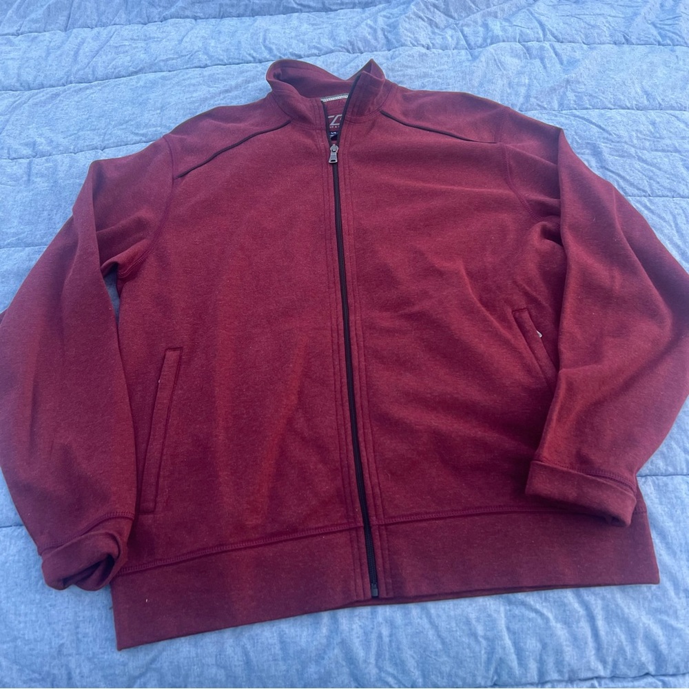 Cutter & Buck Fletcher Full Zip Fleece in Bordeaux Size Large